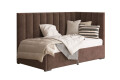 Фото 1 - Ліжко Світ Меблів Саманта 4, 90х200 см м'яке шоколадне, бильце справа