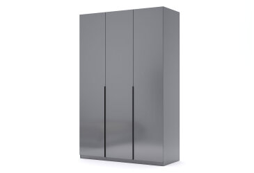Image Шафа MiroMark Тео 3-дверна 134 см, мат антрацит / мат графіт