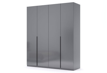 Фото Шкаф МироМарк Тео 4-хдверный 179 см, мат антрацит / мат графит