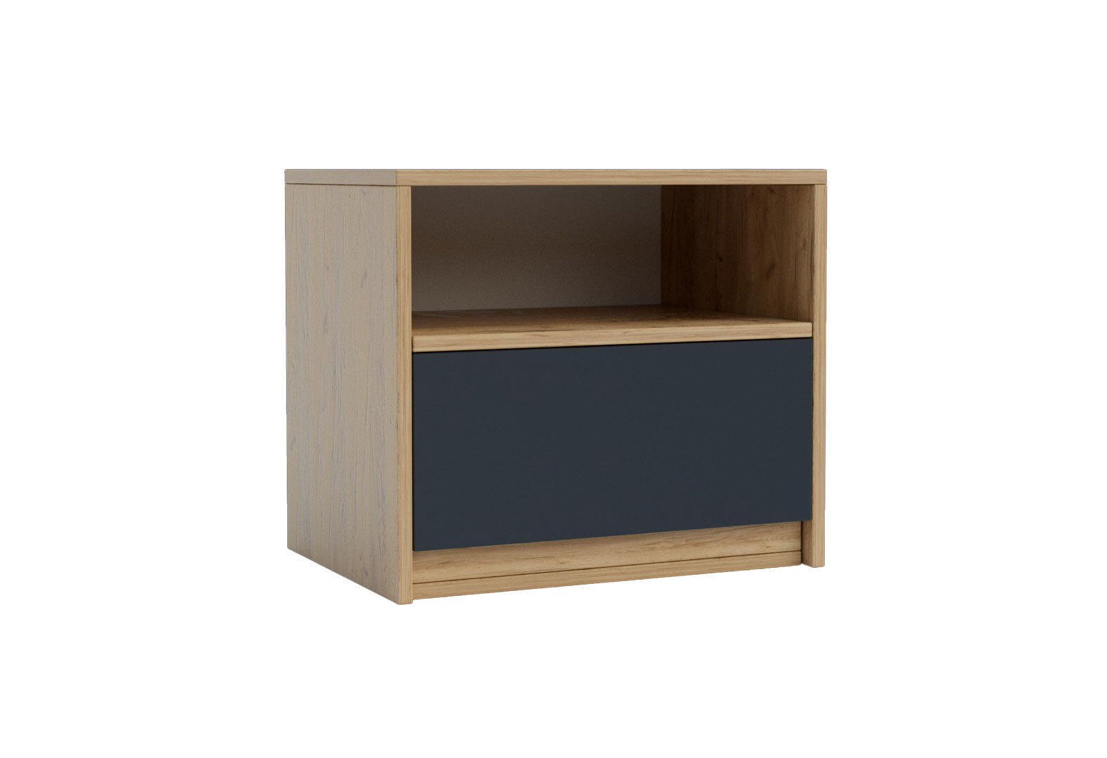 Фото 3 - Тумба прикроватная Garant Вива / Viva с ящиком 50 см, дуб крафт золотой / серый графит