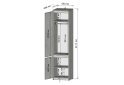 Изображение 4 - Шкаф-пенал закрытый Moreli T218 (штанга) 50 см, капучино / дуб сонома