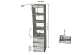 Фото 3 - Шкаф-стеллаж комбинированный Moreli T219 с ящиками 50 см, капучино