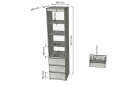 Изображение 3 - Шкаф-стеллаж комбинированный Moreli T219 с ящиками 50 см, капучино / белый