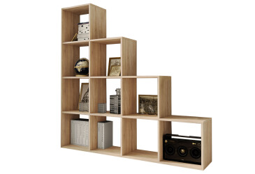 Фото Стелаж драбинка на 10 комірок Moreli GT40 142 см, дуб сонома