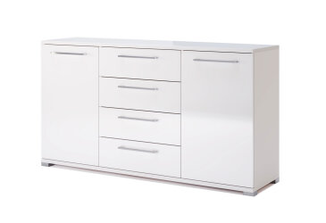 Image Комод MiroMark Фемили 2-дверный с 4 ящиками 150 см Белый