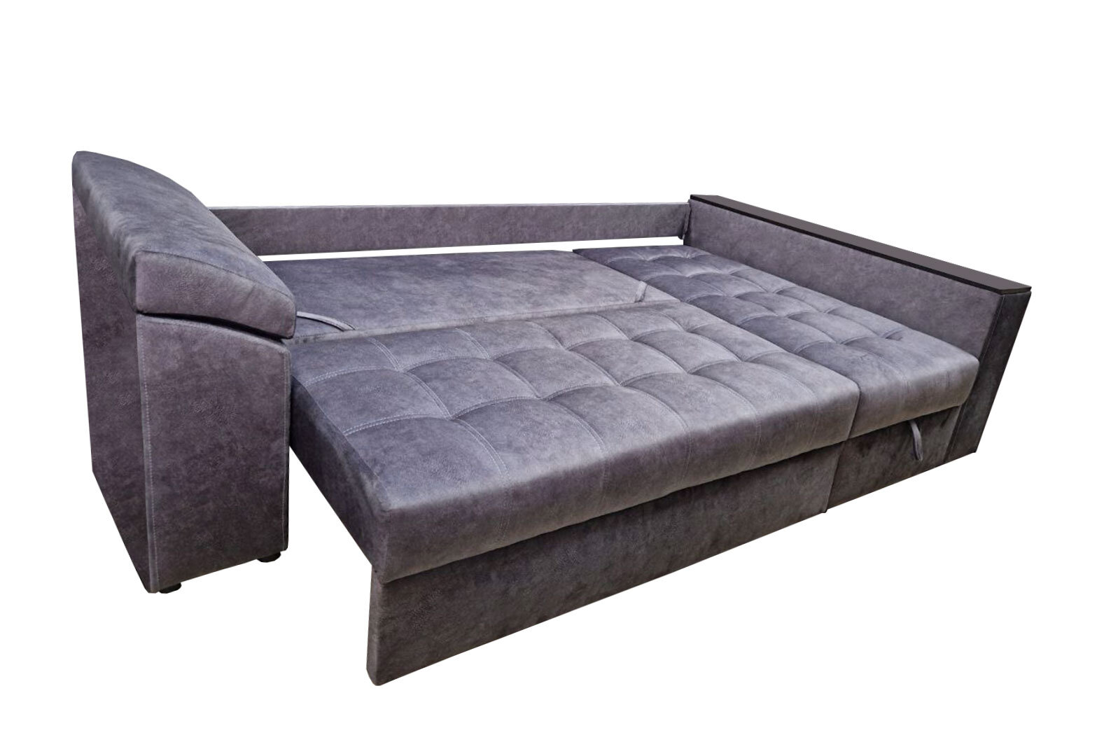 Фото 3 - М'який куточок Vika Техас ДСП венге 255x140 см Крокус 95 Exim textile кут Г (ПР)