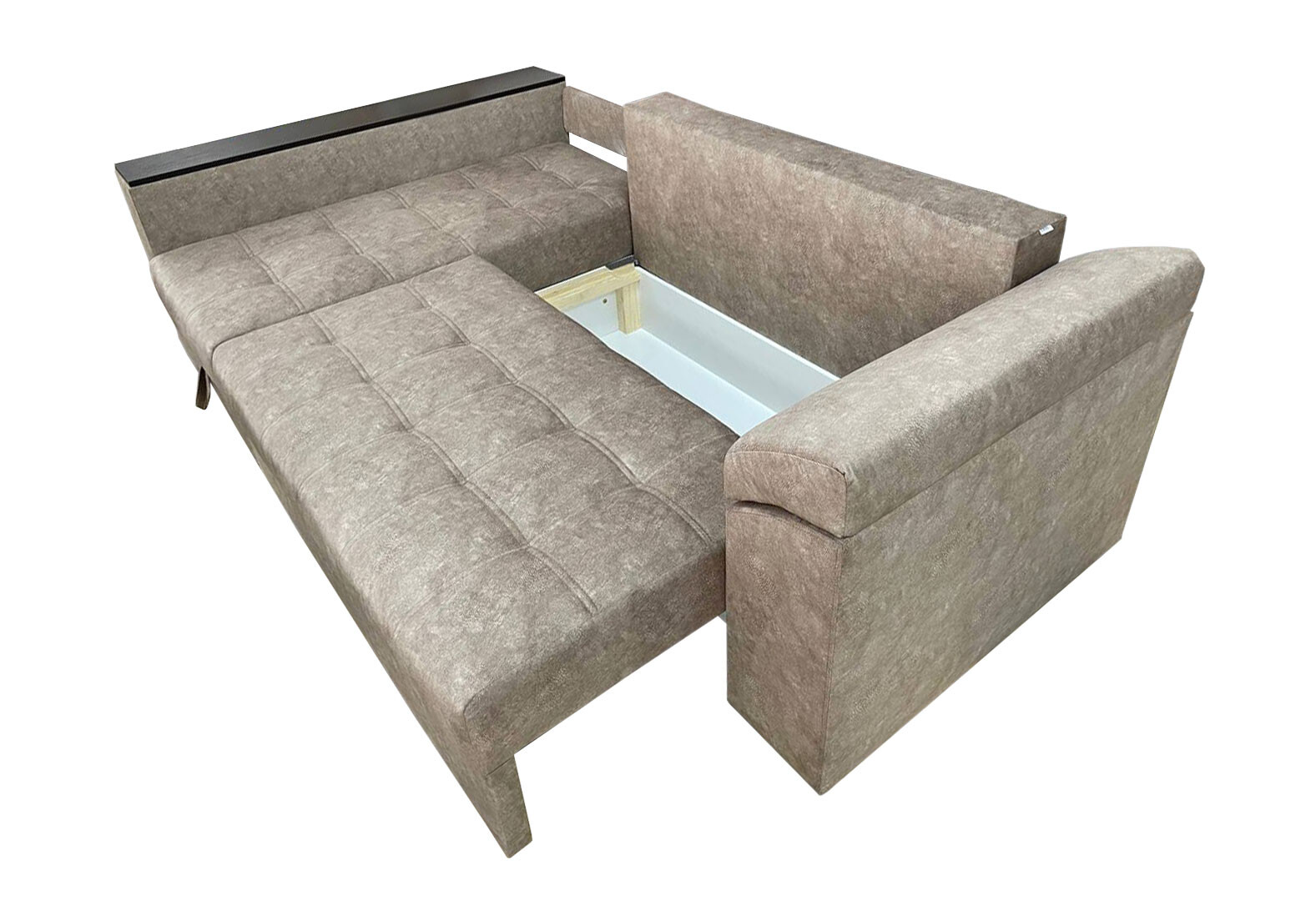 Фото 3 - Мягкий уголок Вика Техас ДСП венге 255x140 см Крокус 08 Exim textile угол 7 (ЛВ)