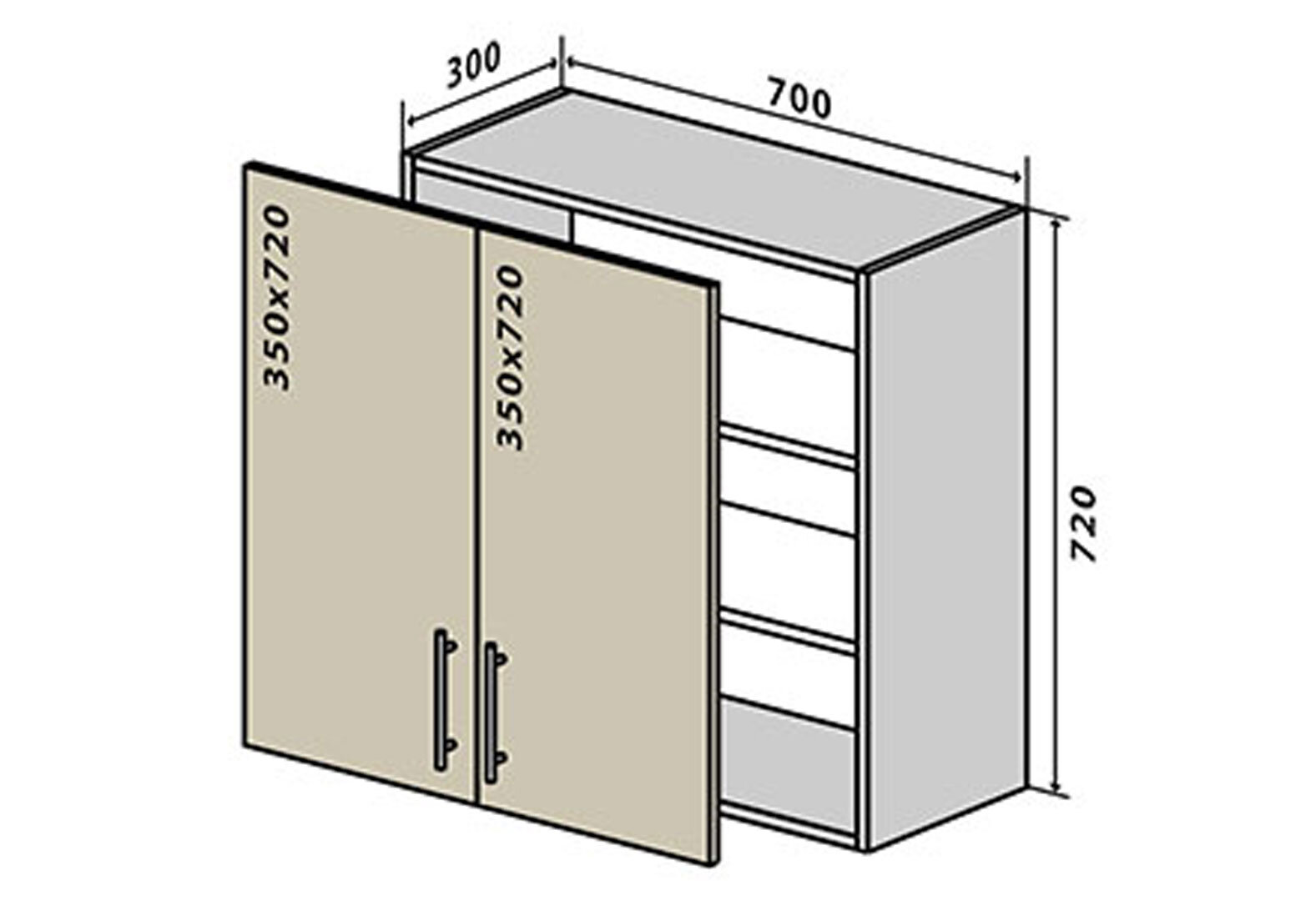 Фото 1 - В86 Тумба 2Д 70 Кредо Люкс VIP-master