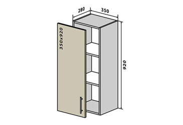 Фото В31 Тумба 1Д 35 Интерно Глянец/ Interno Gloss Вип-Мастер