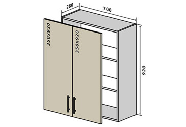 Фото В88 Тумба 2Д 70 Интерно Глянец/ Interno Gloss Вип-Мастер