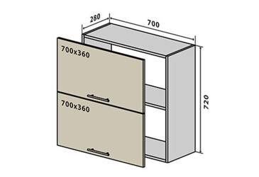 Фото В90 Тумба 2Д 70 Бета (фасад 18 мм) Вип-Мастер