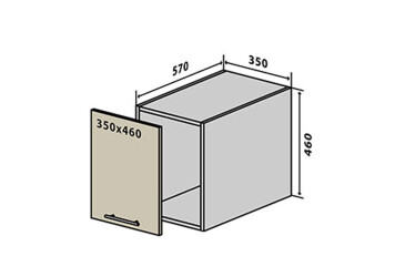 Фото В69 Тумба 1Д 35 Бета Люкс (фасад 18 мм) Вип-Мастер
