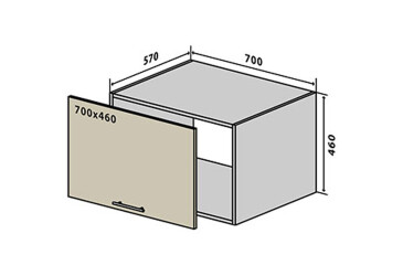 Фото В71 Тумба 1Д 70 Бета Люкс (фасад 18 мм) Вип-Мастер
