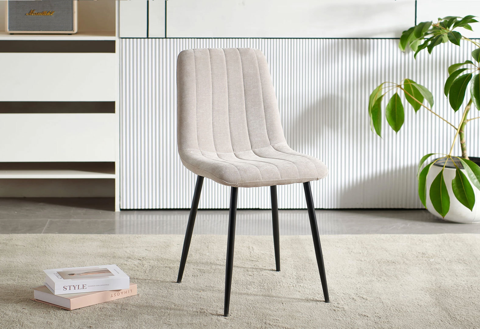 Фото 2 - Стул Kredens furniture Джет / Jet 44x54x88 см бежевый