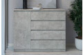 Фото 2 - Комод Мебель Стар Нео 120 см с 1 дверкой и 4 ящиками, бетон