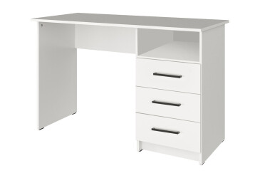 Фото Стіл письмовий Kredens furniture СК-3 115x55 см з шухлядами, білий сніг