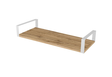 Фото Полиця Moreli XR 28 прямокутник 80 см, ДСП дуб аппалачі, кріплення біле