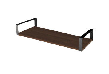 Фото Полиця Moreli XR 28 прямокутник 80 см, ДСП венге, кріплення чорне