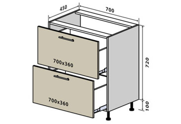 Фото Н45 Тумба 2Ш 70 Грация Вип-Мастер