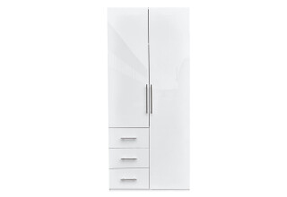 Фото Шкаф MiroMark Магнум 2-дверный з 3 ящиками 98 см, белый