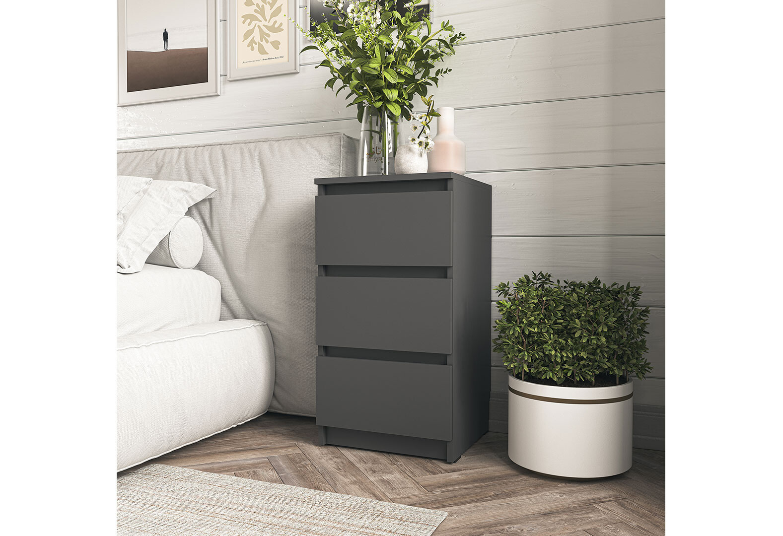 Фото 3 - Комод Moreli Т 216 с 3 ящиками 40 см антрацит