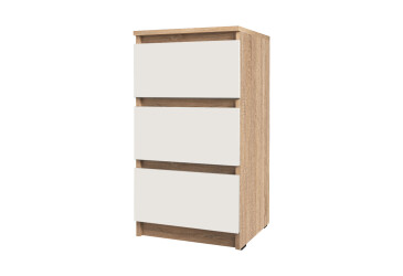 Фото Комод Moreli Т 216 з 3 шухлядами 40 см дуб сонома / білий