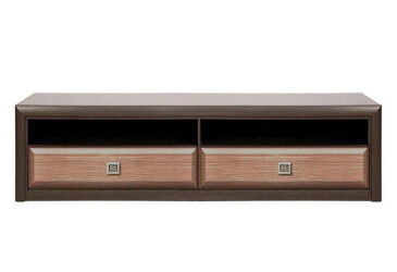 Фото Тумба под ТВ Gerbor холдинг Коэн МДФ Новые направляющие RTV2S N с 2 ящиками, Венге магия / Штрокс темный
