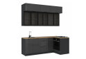 Image 2 - Угловая кухня Диплос / Diplos Blum 2.2х1.2 Мебель Стар 3-ярусная, антрацит глянец
