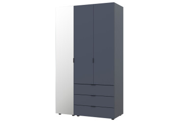 Фото Шкаф для одежды 2ДСП/Зеркало 116.5х49.5х203.4 Графит