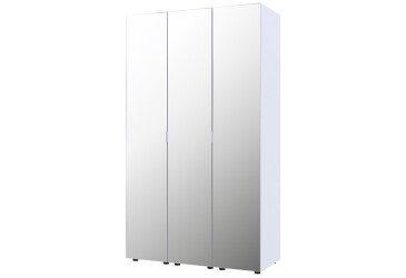 Фото Шкаф Doros Гелар 3-дверная с зеркалом 117 см Белый