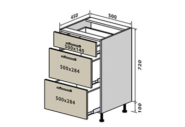 Фото Н35 Тумба 3Ш 50 Парма Декор Вип-Мастер
