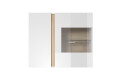 Фото 2 - Витрина навесная Perfect Home Арко / Arco 96 см, белый глянец / дуб грандсон