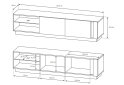 Изображение 4 - Тумба под ТВ Perfect Home Арко / Arco с 2 дверцами 187 см, белый глянец / дуб грандсон