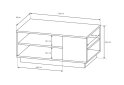 Изображение 4 - Стол журнальный Perfect Home Арко / Arco 100х60 см, белый глянец / дуб грандсон