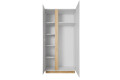 Фото 3 - Шкаф Perfect Home Арко / Arco 2-дверный 96 см, белый глянец / дуб грандсон