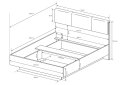 Image 4 - Кровать-подиум Perfect Home Арко / Arco (без вклада) 160х200 см, белый глянец / дуб грандсон