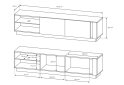 Image 4 - Тумба под ТВ Perfect Home Арко / Arco с 2 дверцами 187 см, дуб артизан / графит