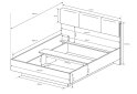 Изображение 3 - Кровать-подиум Perfect Home Арко / Arco (без вклада) 160х200 см, дуб артизан / графит