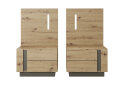 Image 2 - Тумбы прикроватные Perfect Home Арко / Arco с LED с 2 ящиками 60 см, дуб артизан / графит