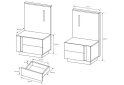 Image 3 - Тумбы прикроватные Perfect Home Арко / Arco с LED с 2 ящиками 60 см, дуб артизан / графит