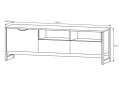 Изображение 2 - Тумба под ТВ Perfect Home Арден / Arden с дверкой и 2 ящиками 160 см, дуб санд гранж / матера