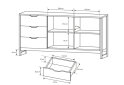 Изображение 3 - Комод Perfect Home Арден / Arden 2-дверный с 3 ящиками 160 см, дуб санд гранж / матера
