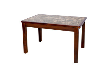 Фото Стол обеденный Модуль Люкс Керамик 122x74 см раскладной, орех тёмный