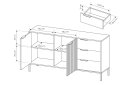 Изображение 6 - Комод Perfect Home Рейв / Rave 2-дверный с 3 ящиками 153 см, беж / дуб викинг