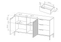Изображение 6 - Комод Perfect Home Рейв / Rave 2-дверный с 3 ящиками 153 см, черный / дуб артизан