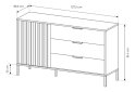 Изображение 6 - Комод Perfect Home Талли / Tally 1-дверный с 3 ящиками 138 см, дуб артизан / антрацит