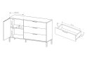 Изображение 7 - Комод Perfect Home Талли / Tally 1-дверный с 3 ящиками 138 см, дуб артизан / антрацит