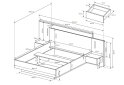 Image 4 - Кровать-подиум Perfect Home 3D (без вклада) с прикроватными тумбами и LED 160х200 см, белый / дуб крафт золотой