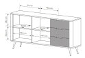 Изображение 8 - Комод Perfect Home Ланте / Lante 2-дверный с 3 ящиками 163 см, черный, черные ножки