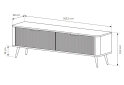 Изображение 6 - Тумба под ТВ Perfect Home Ланте / Lante с 2 дверками 163 см, черный, черные ножки